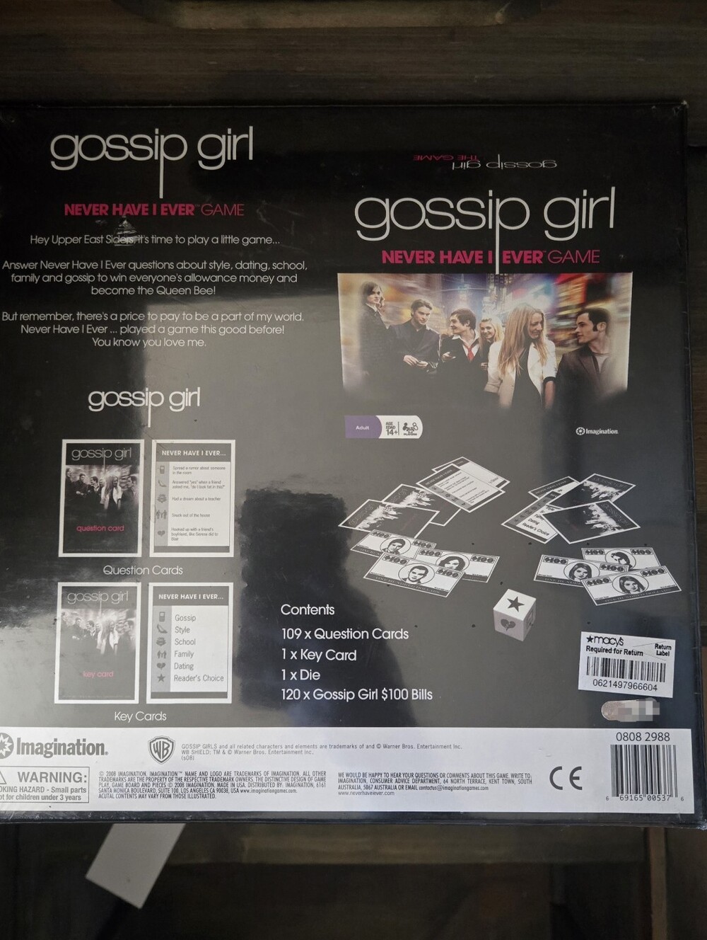 Gossip Girl Never Have I Ever Party Game - Factory Sealed